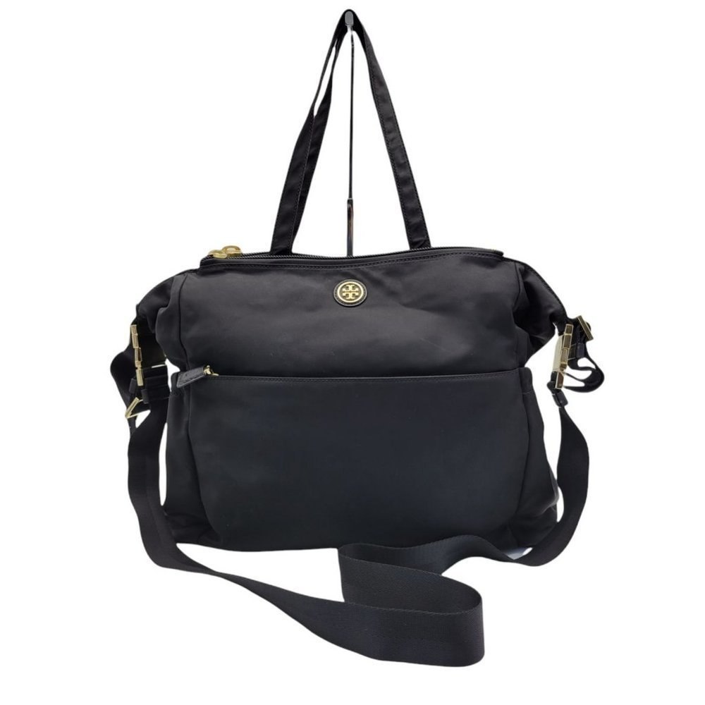 Tory Burch Black Travel/ Diaper Nylon Bag